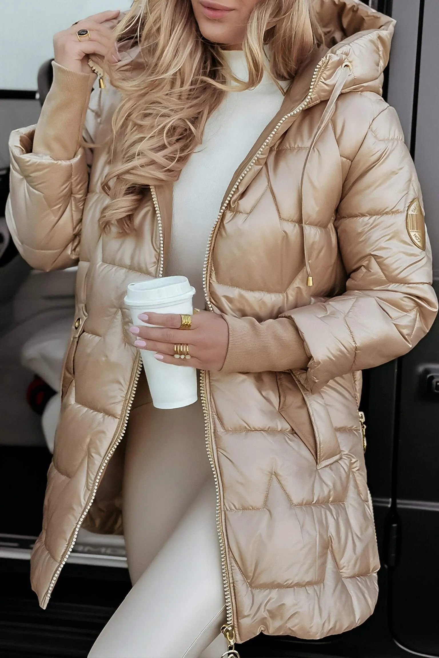 Women’s Mid-Length Hooded Puffer Coat