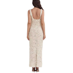Women's Floral-Detail V-Neck Maxi Dress