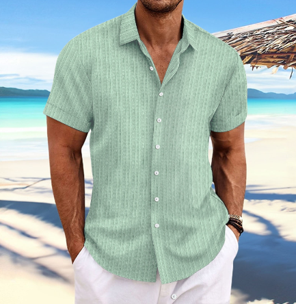 Men’s Textured Button Resort Shirt