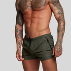 Men’s Short Swim Trunks with Zip Pockets