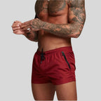 Men’s Short Swim Trunks with Zip Pockets