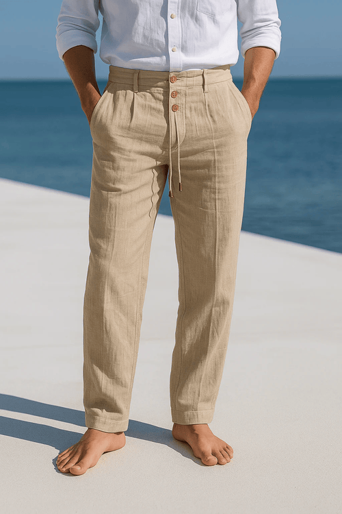 Men's Linen Drawstring Pants