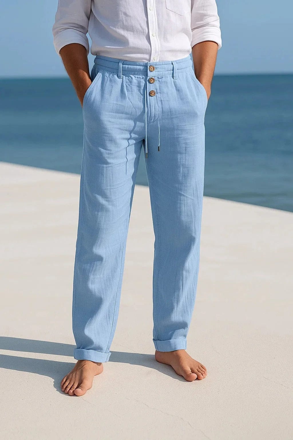Men's Linen Drawstring Pants