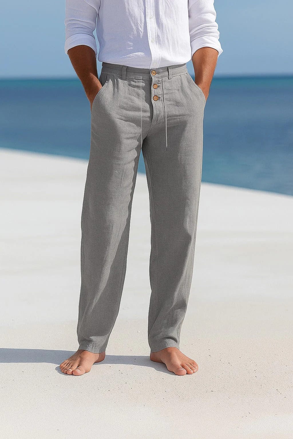 Men's Linen Drawstring Pants
