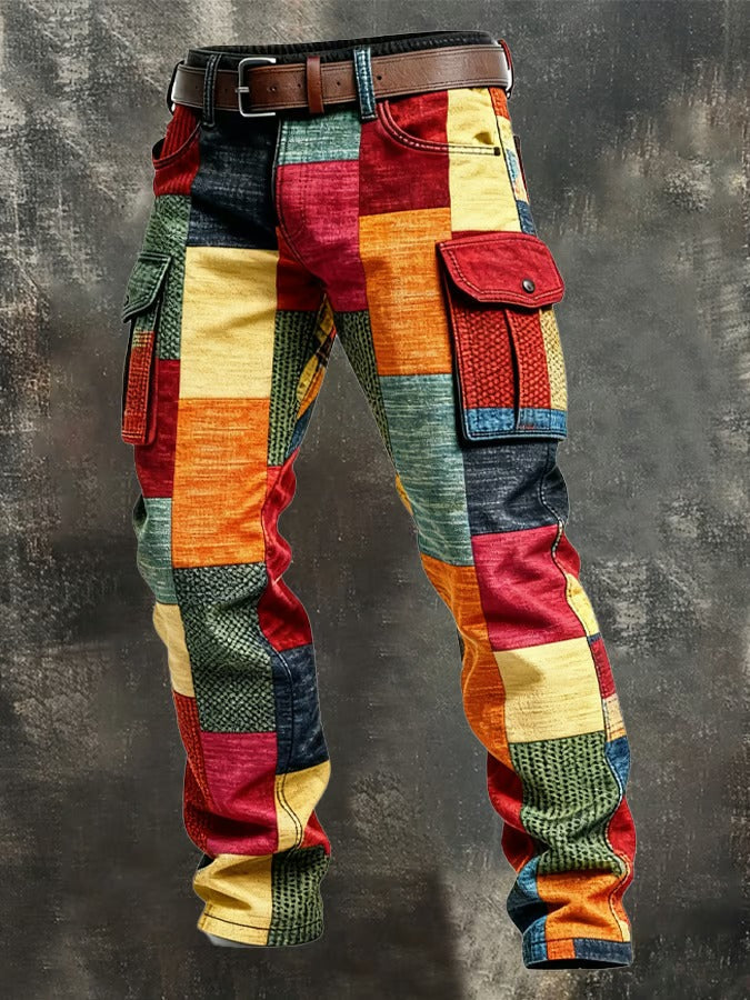 Men's Patchwork Cargo Pants