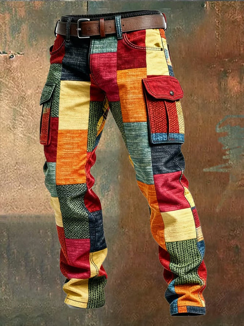 Men's Patchwork Cargo Pants