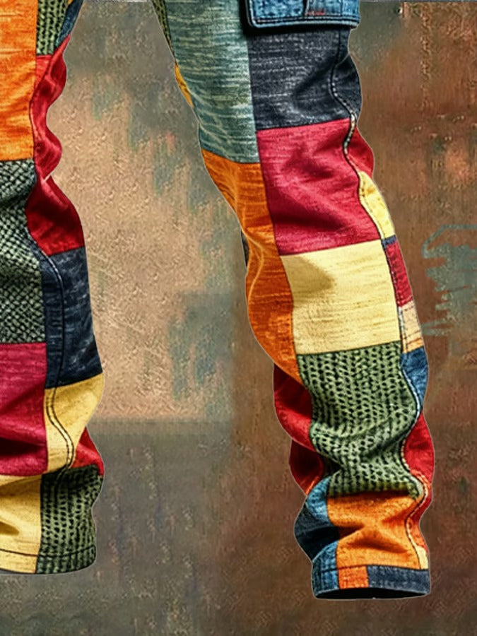 Men's Patchwork Cargo Pants