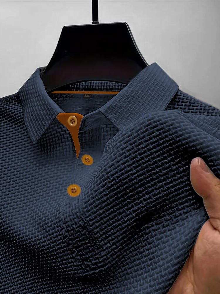 Men's Textured Knit Polo