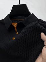 Men's Textured Knit Polo