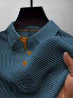 Men's Textured Knit Polo