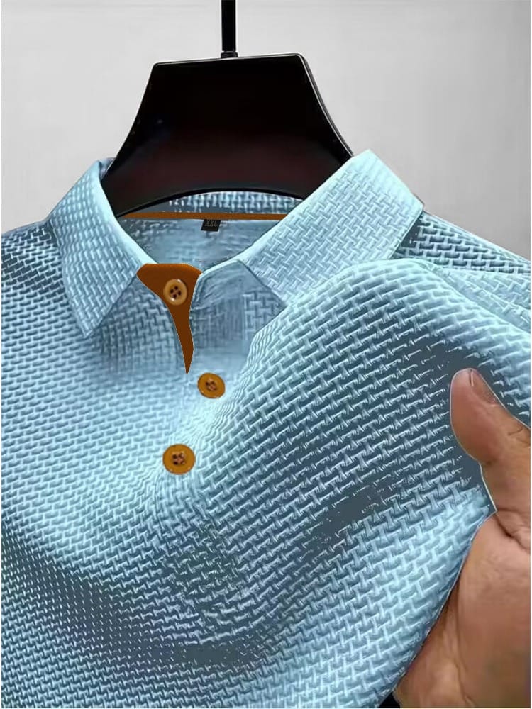 Men's Textured Knit Polo