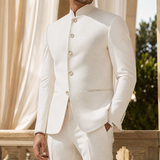 Men’s Stand Collar Button Jacket