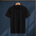 Men’s Ribbed Short Sleeve Polo Shirt
