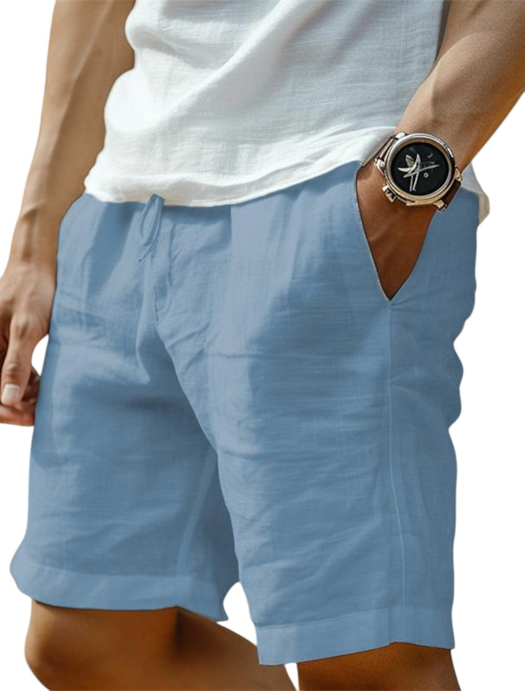 Men's Linen Drawstring Shorts