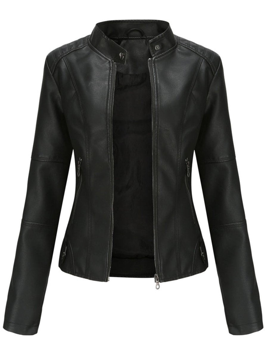 Women's Zip-Front Stand Collar Jacket