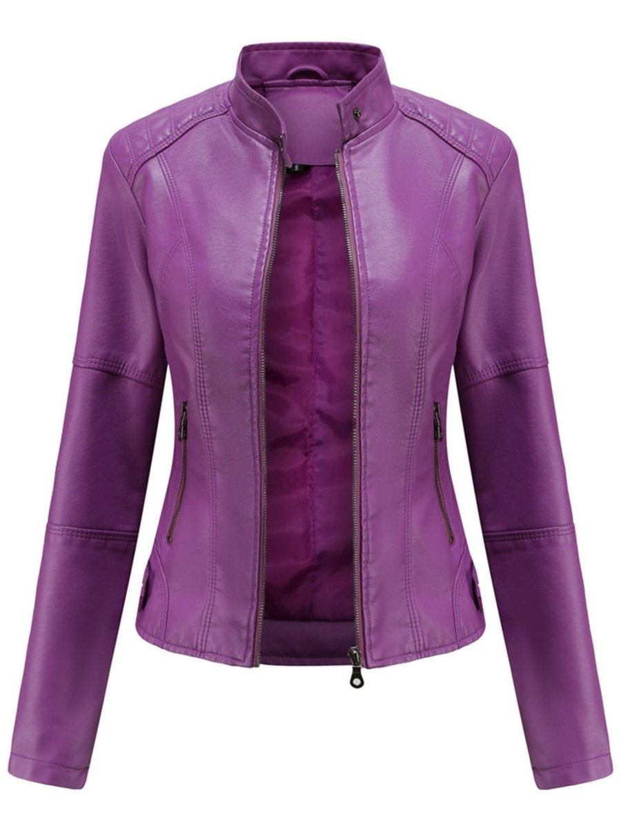 Women's Zip-Front Stand Collar Jacket