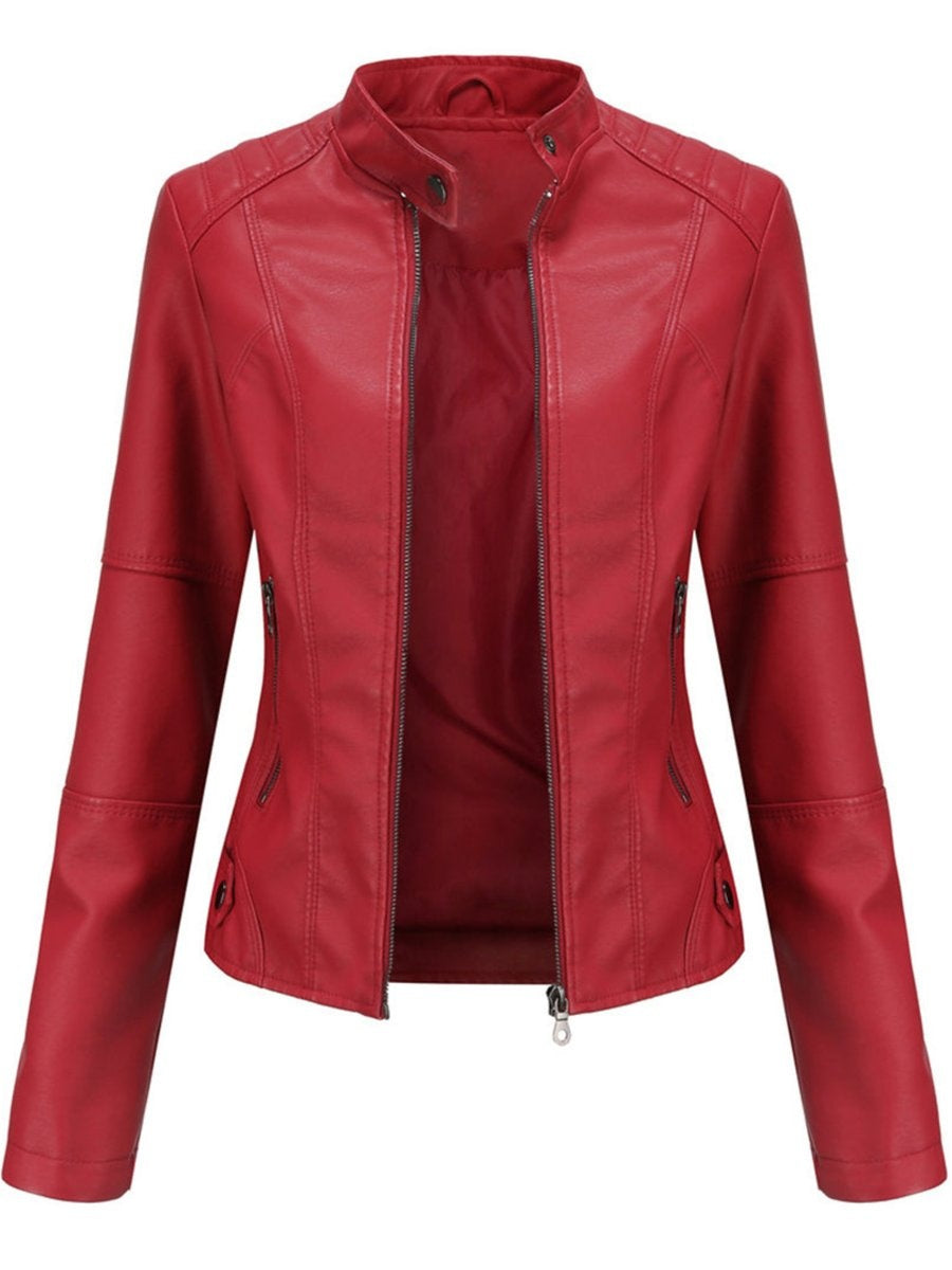 Women's Zip-Front Stand Collar Jacket