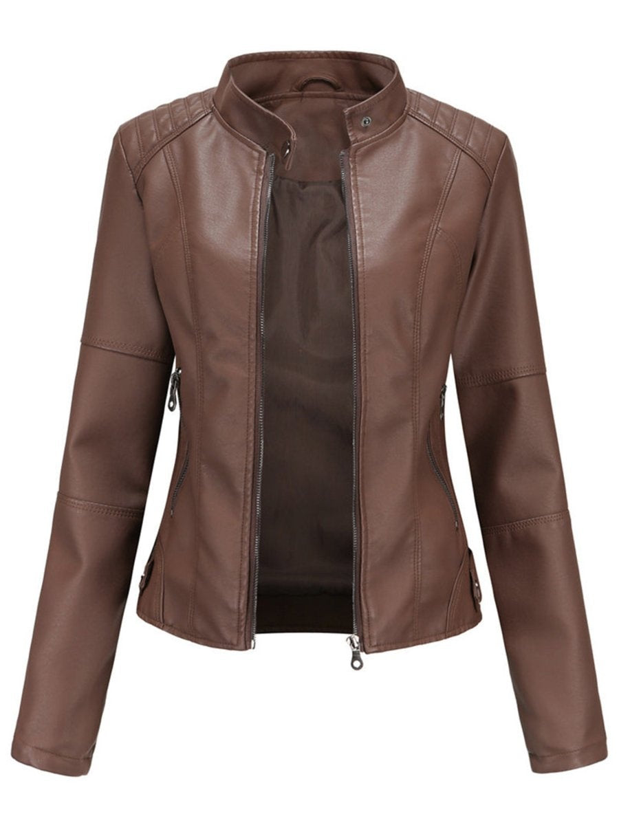 Women's Zip-Front Stand Collar Jacket