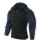 Men’s Camouflage-Sleeve Quarter-Zip Hoodie