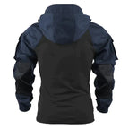 Men’s Camouflage-Sleeve Quarter-Zip Hoodie