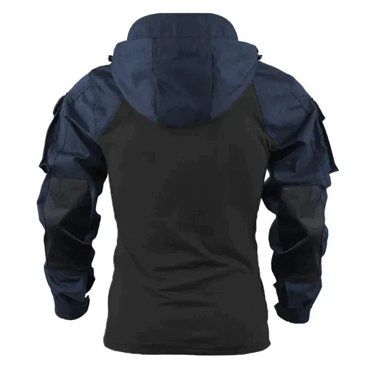 Men’s Camouflage-Sleeve Quarter-Zip Hoodie