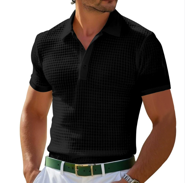 Men's Textured Polo Shirt