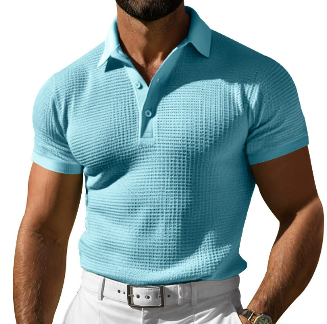 Men's Textured Polo Shirt