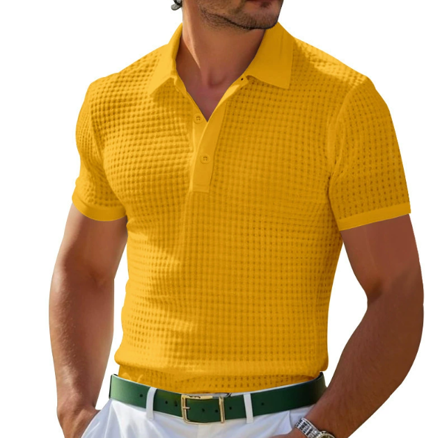 Men's Textured Polo Shirt
