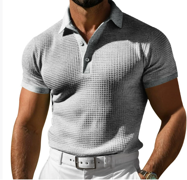Men's Textured Polo Shirt