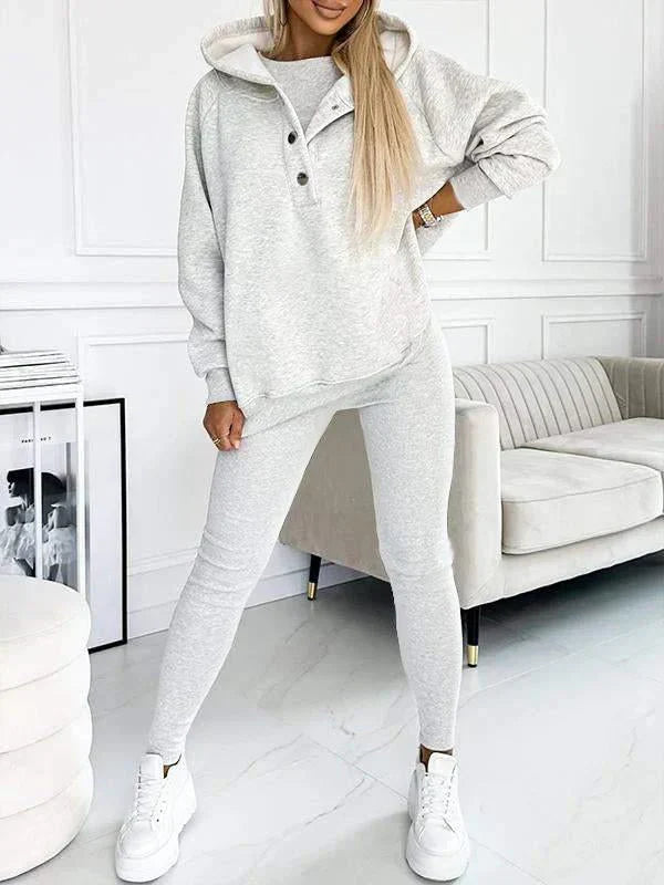 Women's 3 Piece Pant Set with Layered Top