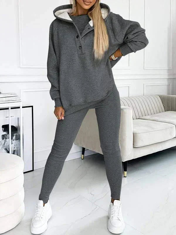 Women's 3 Piece Pant Set with Layered Top