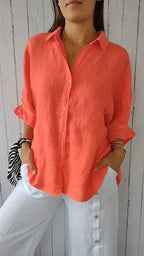 Women's Relaxed Button Down Blouse