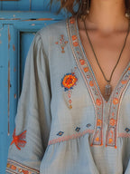 Women’s Embroidered Boho Blouse
