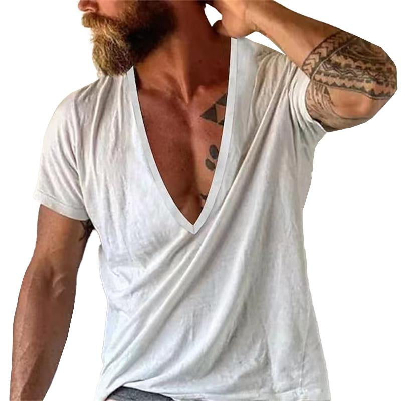 Men’s Deep V Neck Casual Tee
