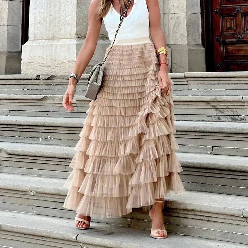 Women's Tiered Maxi Skirt