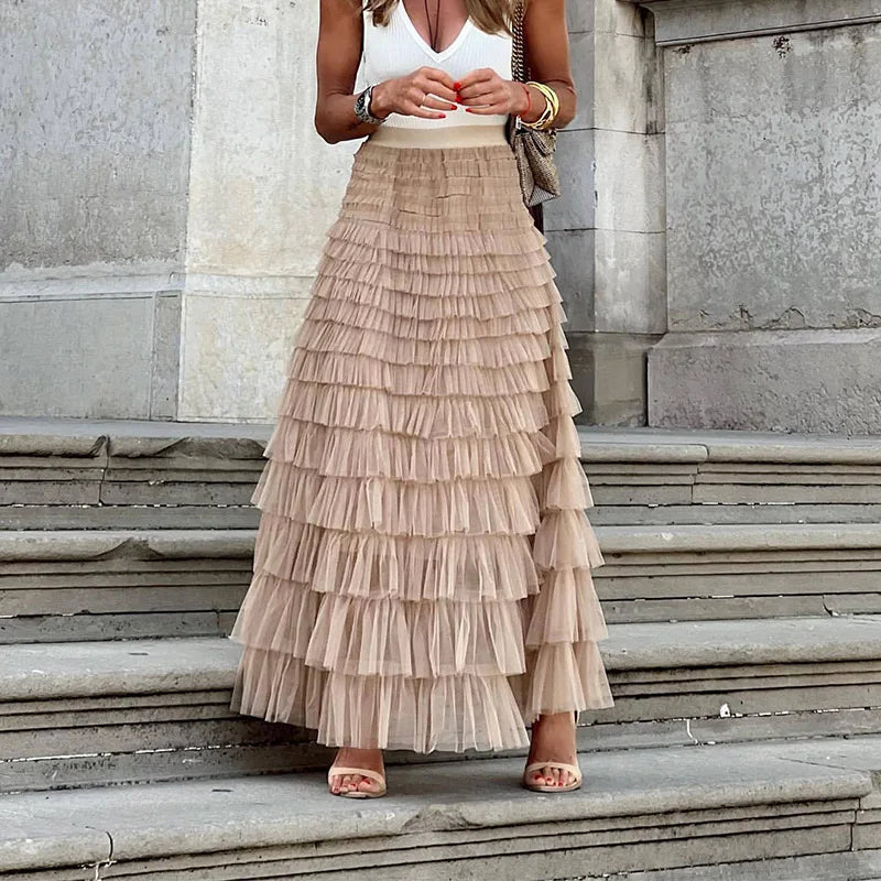 Women's Tiered Maxi Skirt