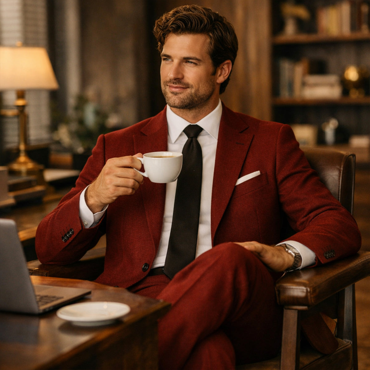 Men’s Two-Piece Suit with Tailored Blazer