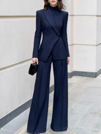 Women's 2 Piece Pinstripe Blazer Pant Set