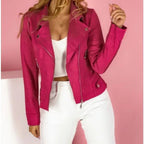 Women's Asymmetric Zip Moto Jacket