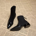 Women’s Pointed-Toe Block Heel Ankle Boots