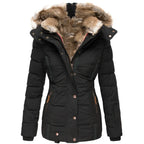Women’s Fur-Trim Hooded Winter Jacket