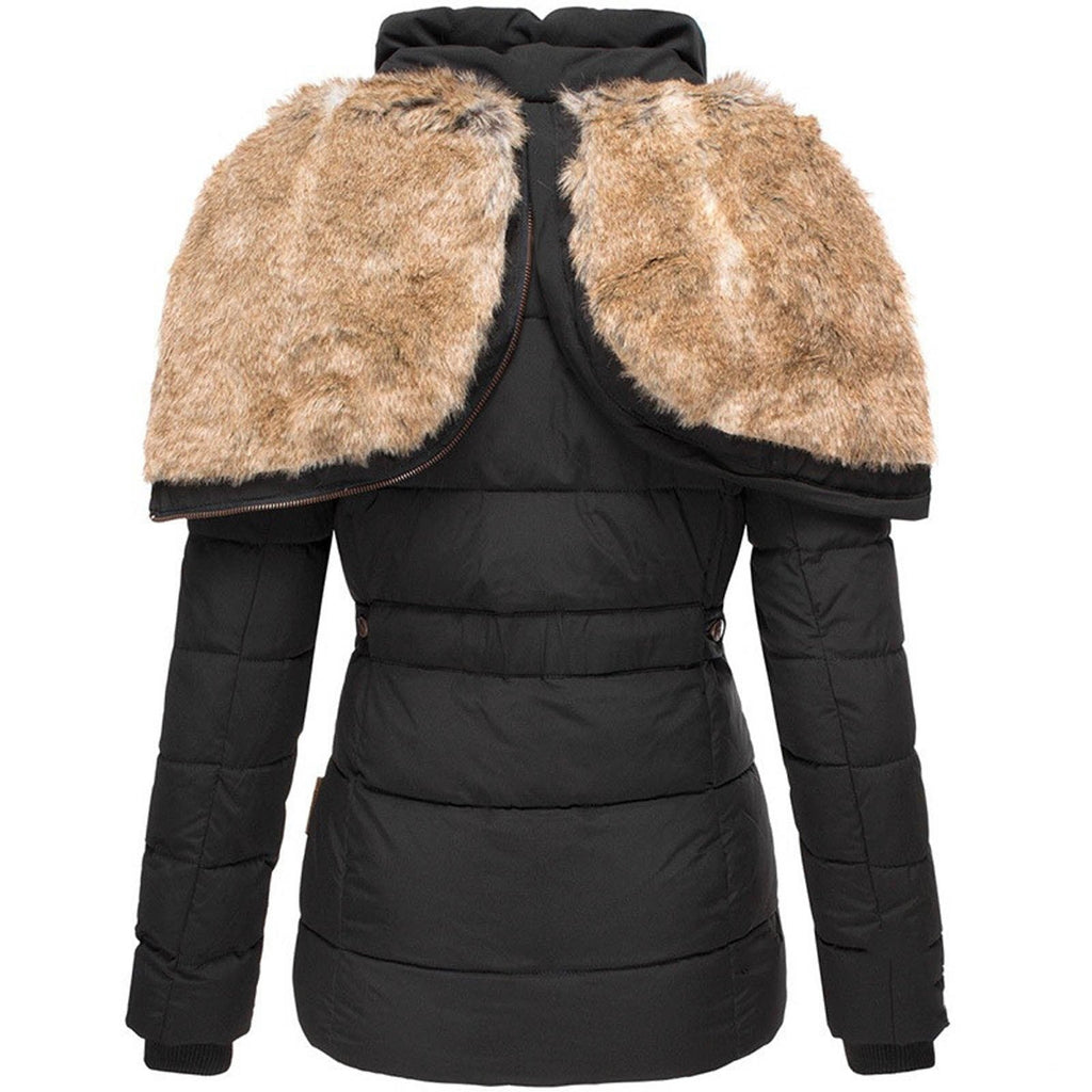 Women’s Fur-Trim Hooded Winter Jacket