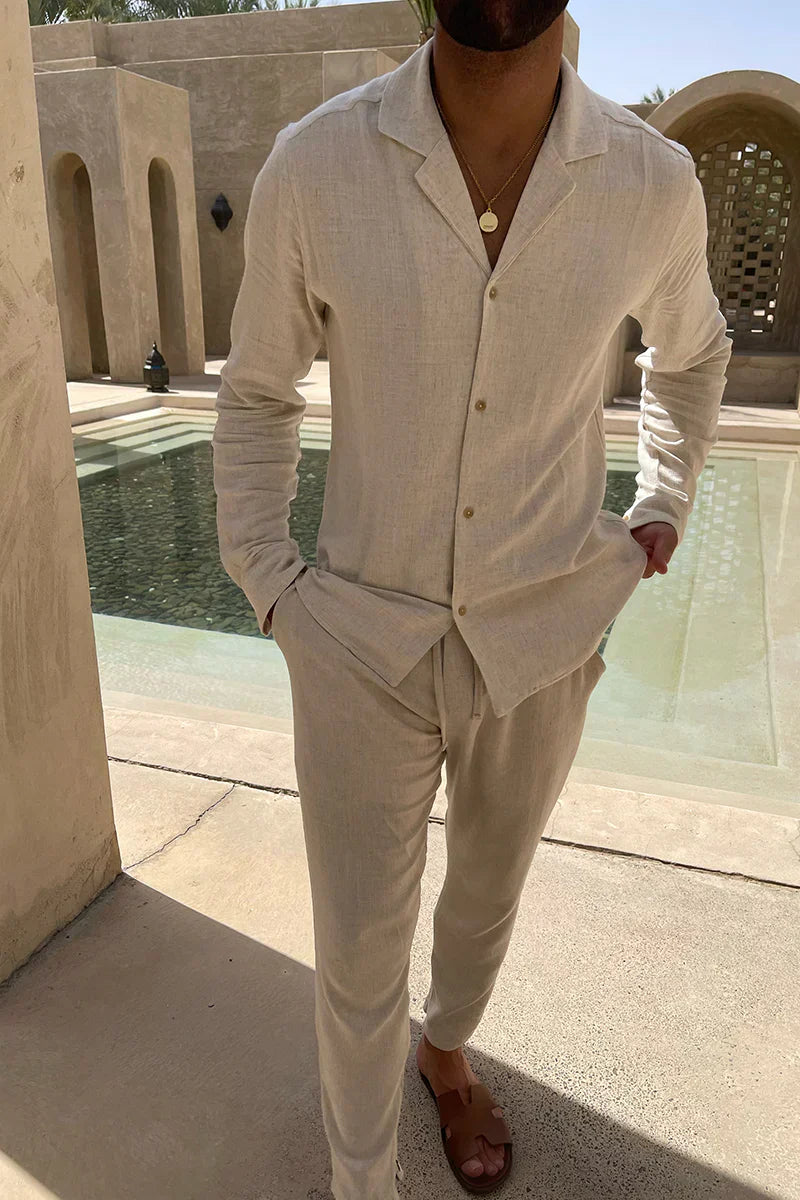Men’s Linen Two Piece Set