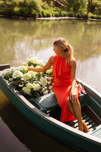 Women's Sleeveless Slit Midi Dress