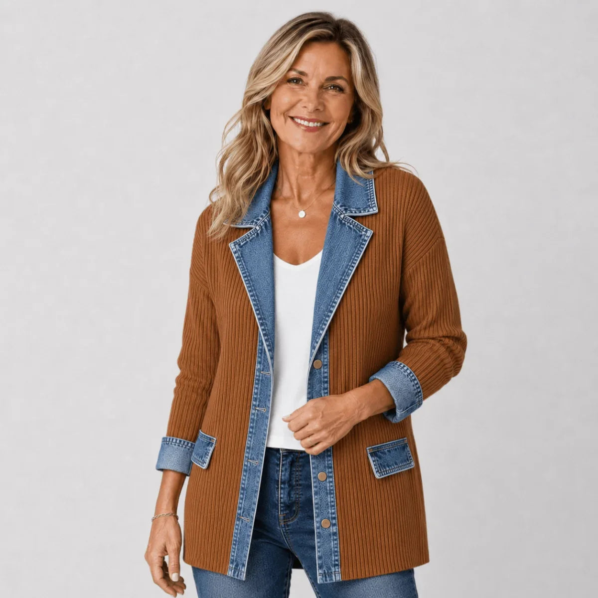 Women’s Longline Contrast Trim Blazer