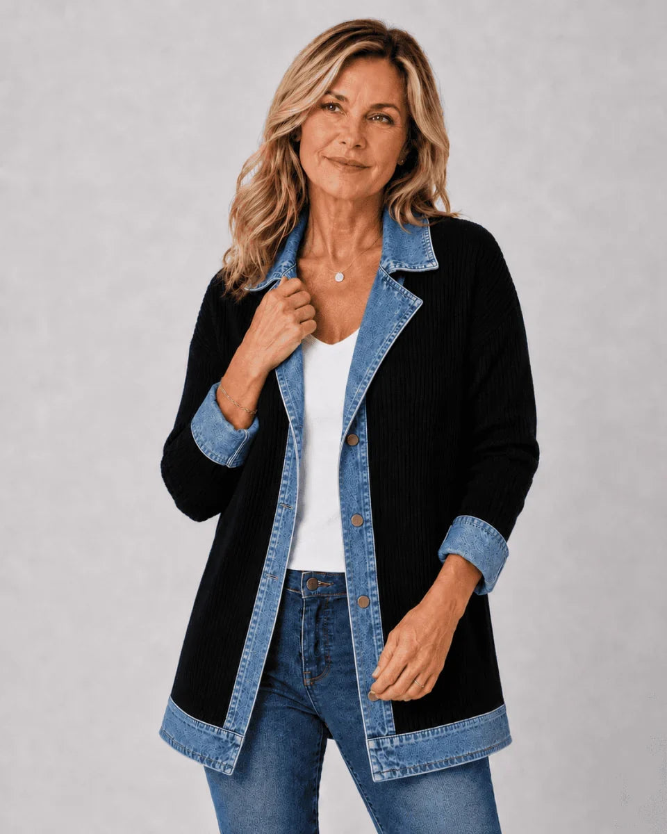 Women’s Longline Contrast Trim Blazer