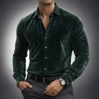 Men’s Velvet Slim Fit Dress Shirt