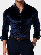 Men’s Velvet Slim Fit Dress Shirt