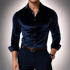 Men’s Velvet Slim Fit Dress Shirt