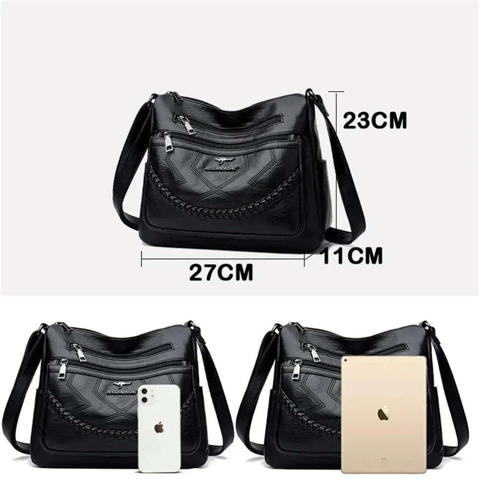 Women’s Multi-Pocket Crossbody Shoulder Bag